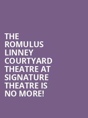 The Romulus Linney Courtyard Theatre at Signature Theatre is no more
